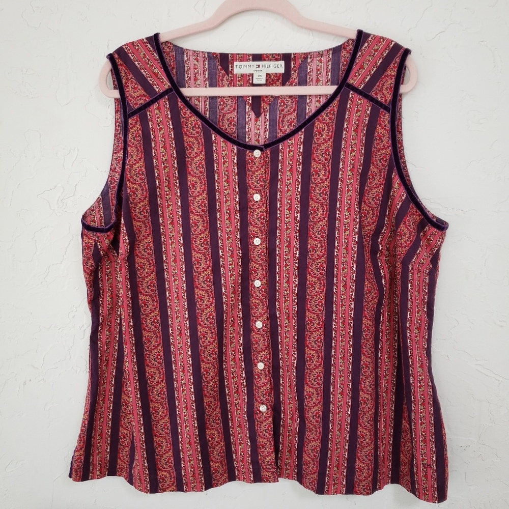 Tommy Hilfiger sleeveless button up